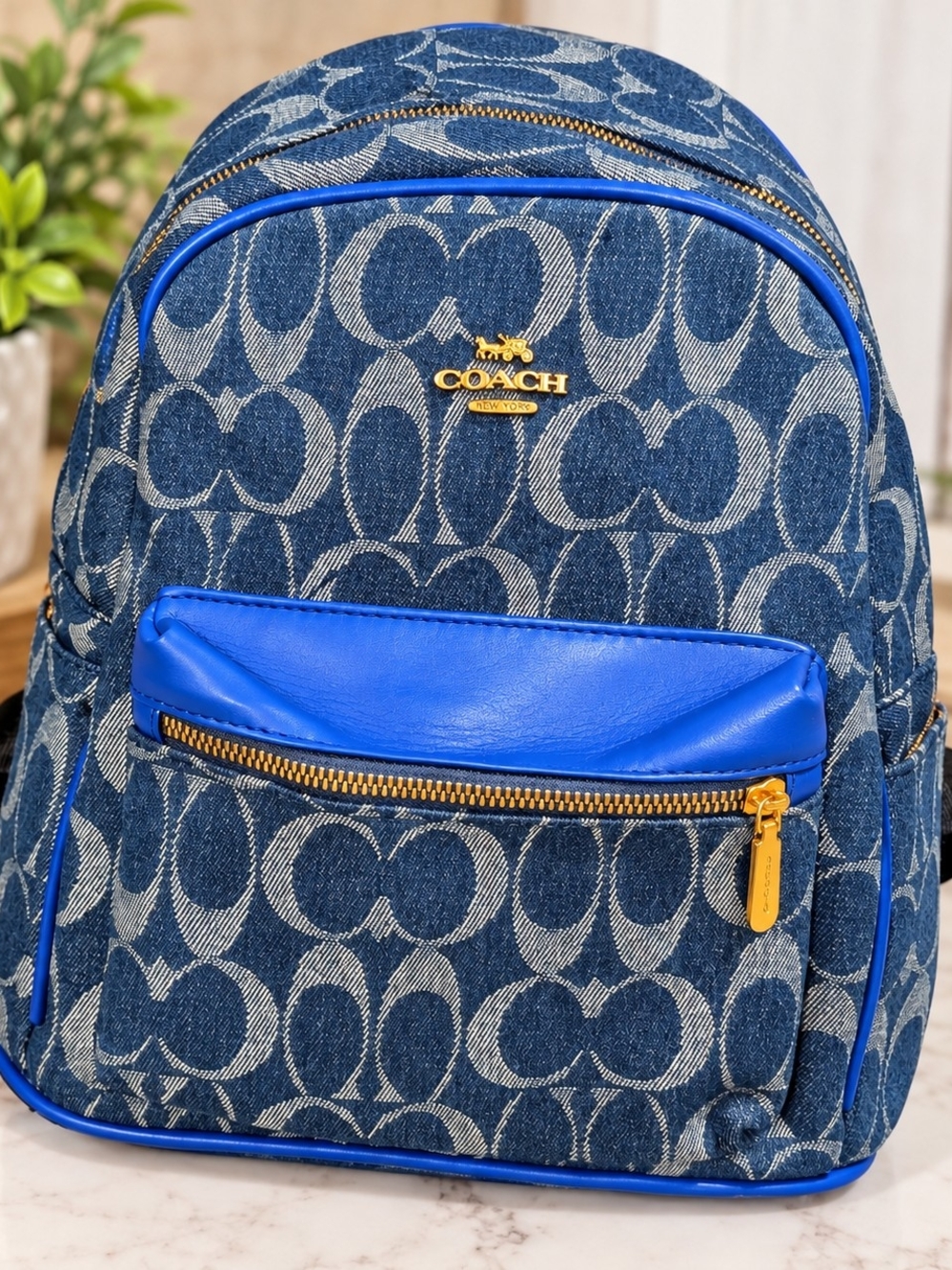 Fashion Blue Signature Denim Backpack